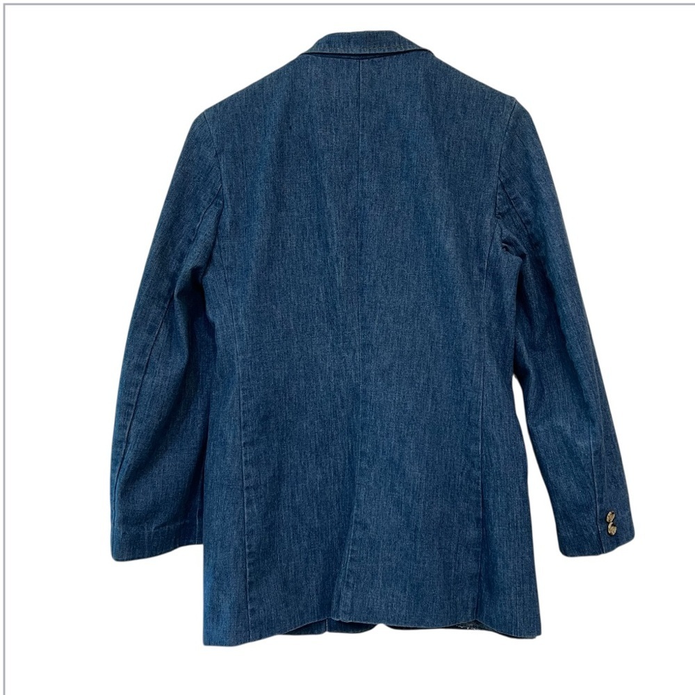 Vintage Lee Denim Blazer Jacket USA Made 2 Button Workwear Coat - Picture 4 of 10